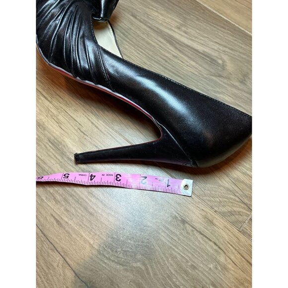 Christian Louboutin Lady Gres Black Leather Peep-Toe Platforms Heels Women 10 - Picture 13 of 13